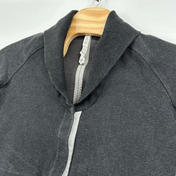 Women's Grey Lululemon Yin To My Yang Snap Button Cardigan Sweater Jacket Sz 8 - Picture 2 of 8